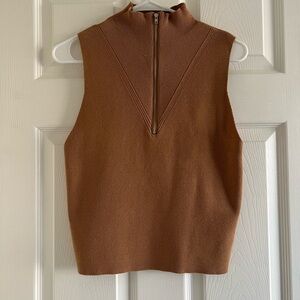 Forever 21 Tan High-Neck Top